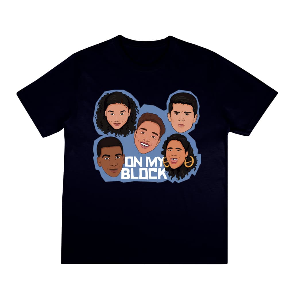 Camiseta Básica On My Block Série Neflix DTF  Algodão Fio 30.1 Penteado Zero Encolhimento