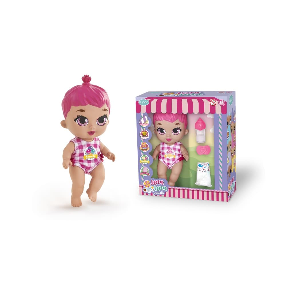 Boneca macia Pequena Acessorios Barata Mamamdeira Magica Fralda descartavel Chupeta Pupee Brinquedos