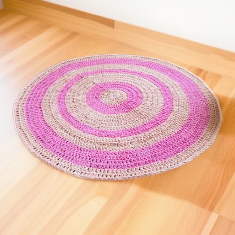Tapete Redondo Fio de Malha 70 cm
