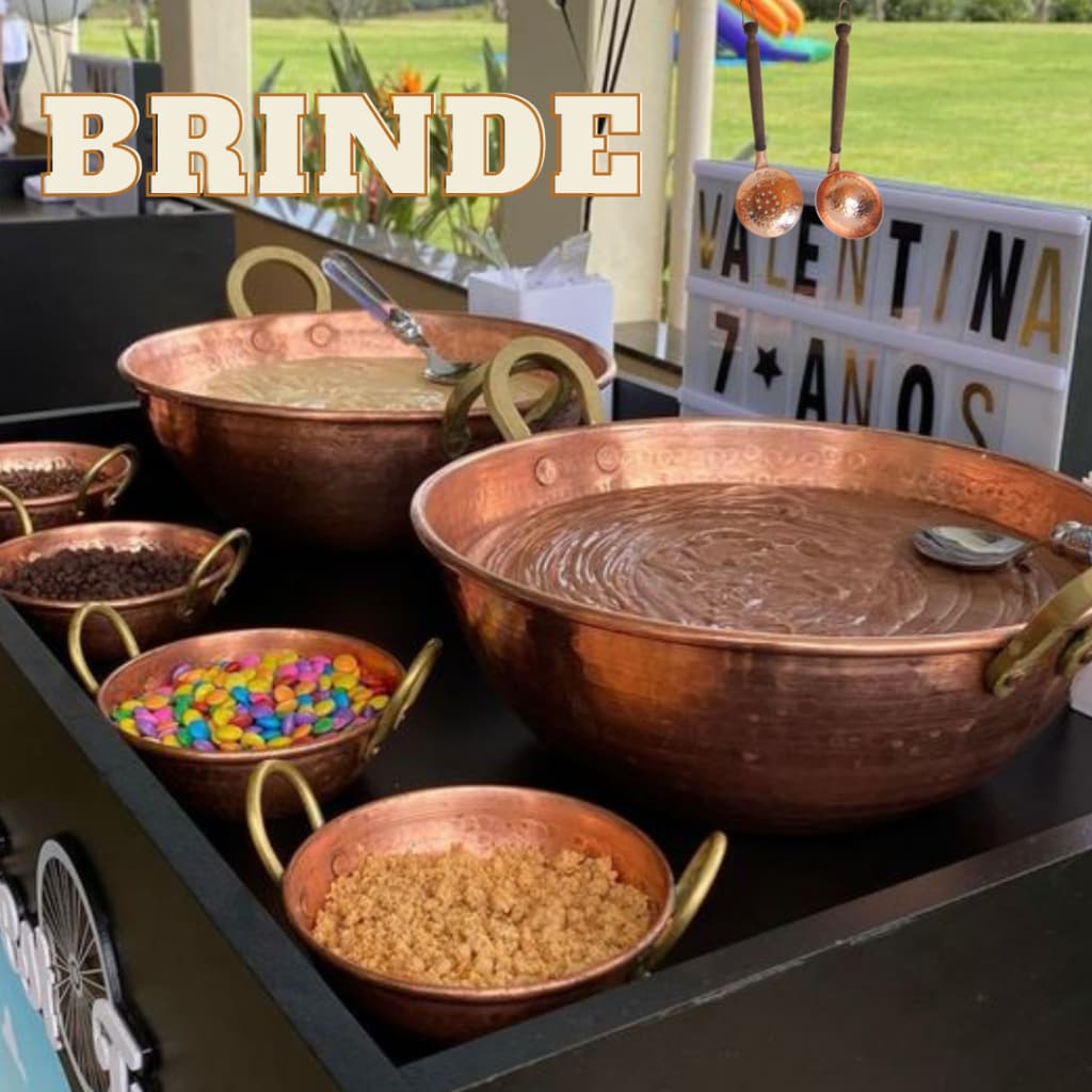 Kit tacho cobre puro Brigadeiro 8L