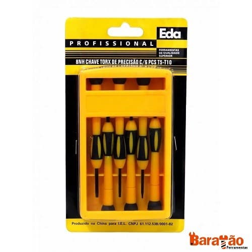 Jogo de Chave Torx T5 A T10 com 6 Peças 8NH EDA