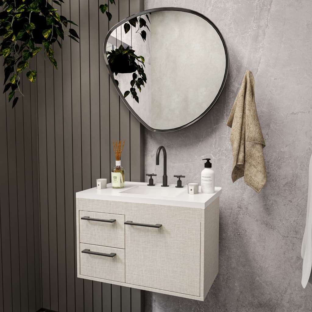 Gabinete Banheiro 100% MDF - Potenza Lineo 63 cm
