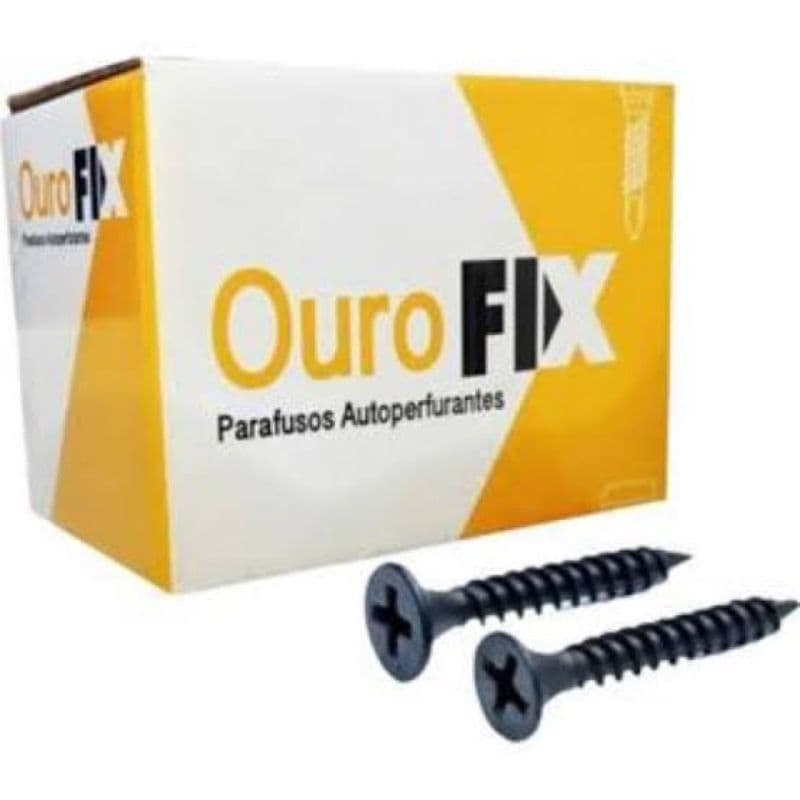 Parafuso Drywall com cabeça trombeta, ponta agulha 3,5x25mm fosfatizado 1000ud