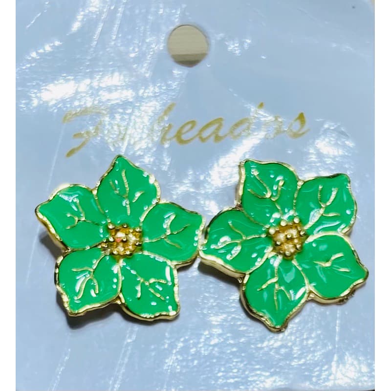 Brincos Esmaltados Folheados, Brinco de Flor, Uso diário