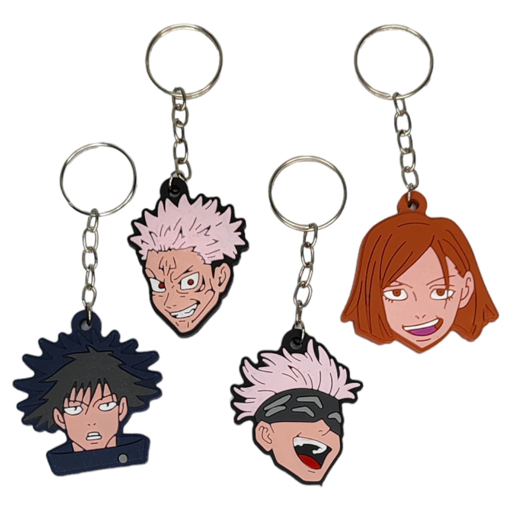 Chaveiros Emborrachados Geek Nerd Alta Qualidade Fãs Anime Jujutsu Kaisen Gojo Sukuna Nobara Megumi Colecionável