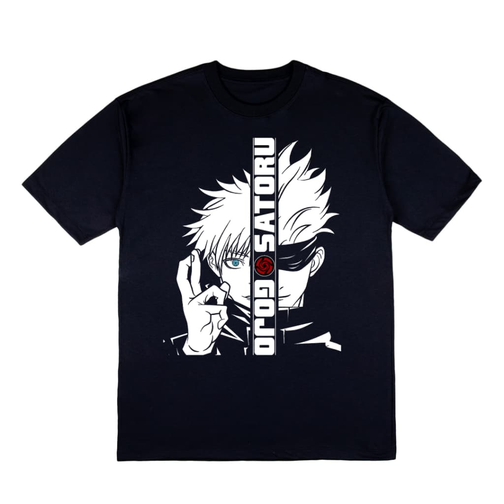 Camiseta básica Jujutsu Kaisen Satoru Gojo  Algodão Fio 30.1 Penteado Zero Encolhimento