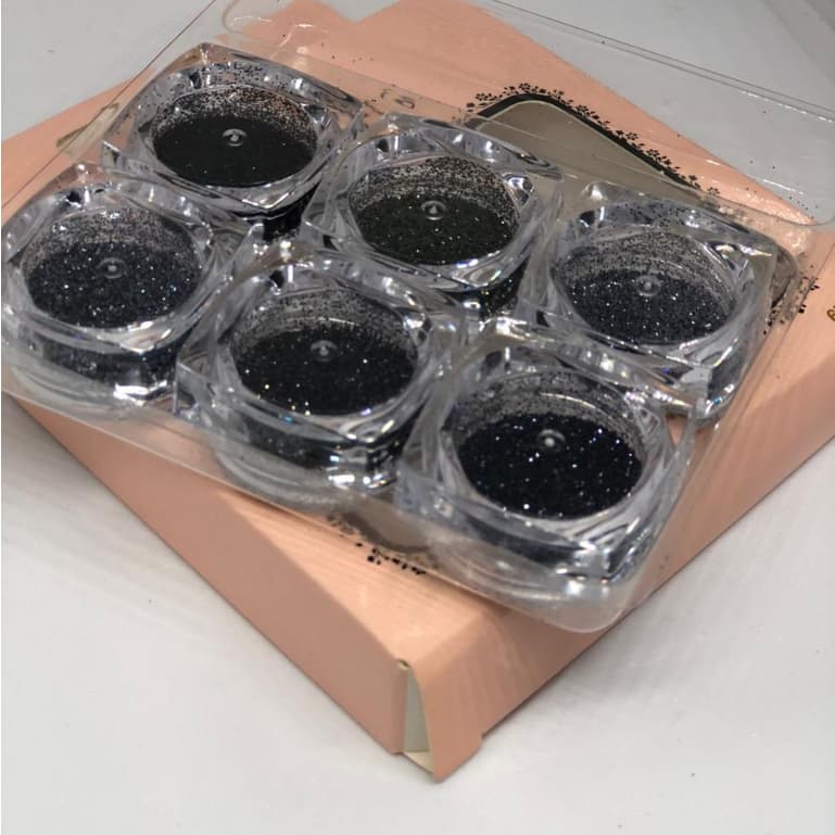 Kit 6x Cores SQ7604 (E16) Glitter Para Unha Encapsulada