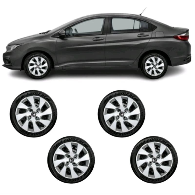 Jogo calotas honda fit Civic aro 14 cubo baixo com emblemas