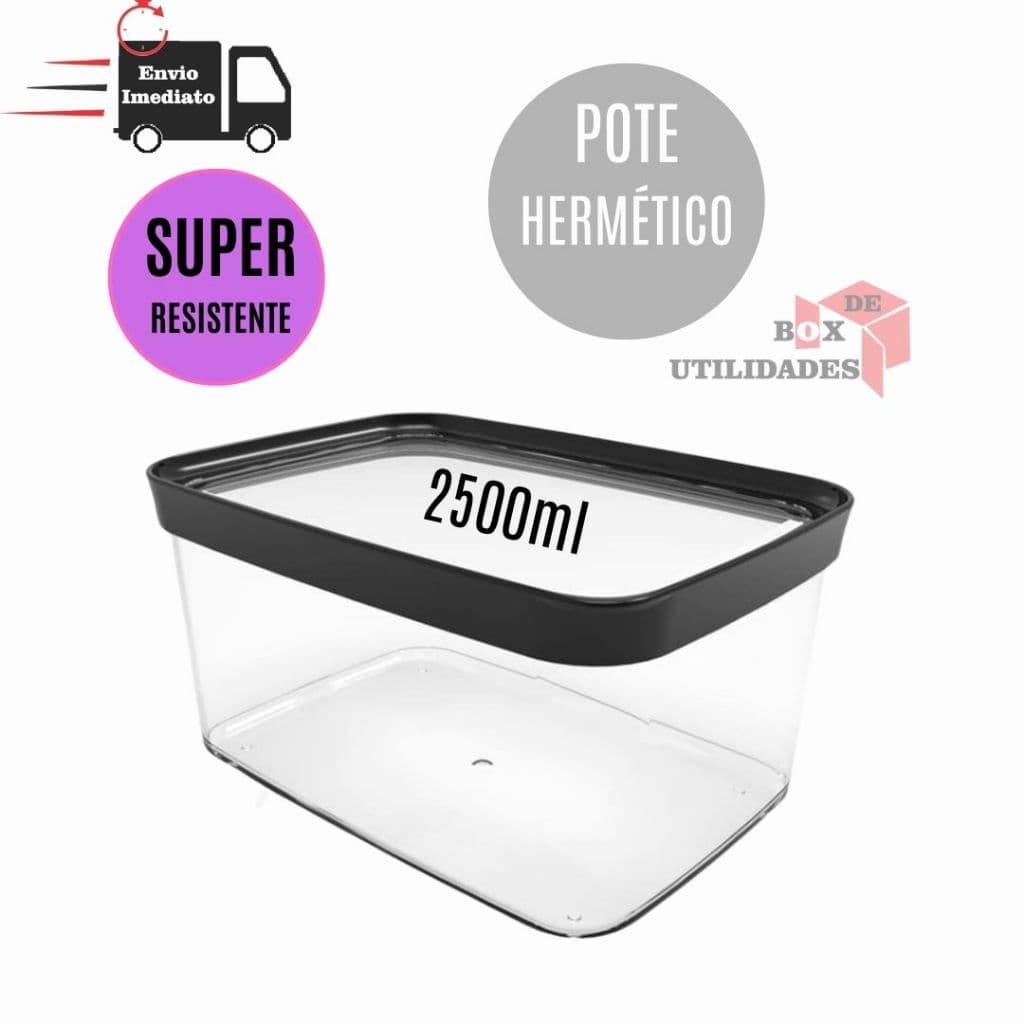 Pote Hermético Cozinha  2500ml Porta Mantimentos para grãos arroz ração Resistente