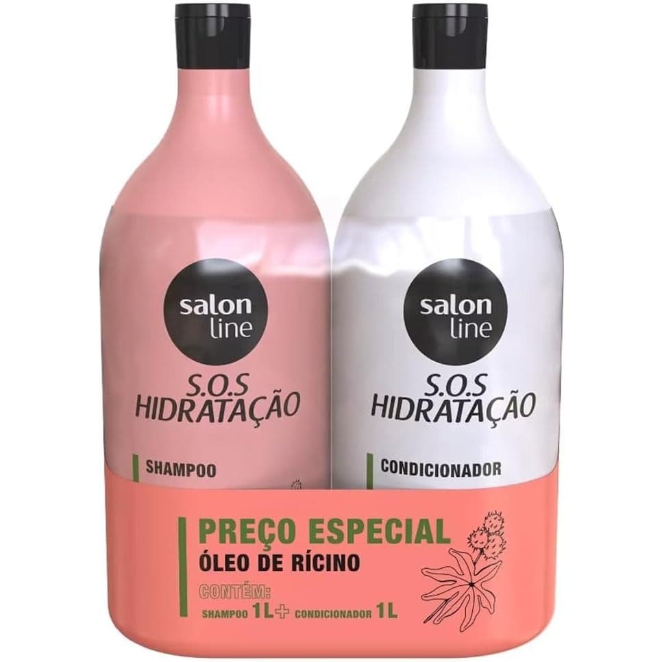 Kit Shampoo e Condicionador Salon Line Óleo de Rícino 1Litro
