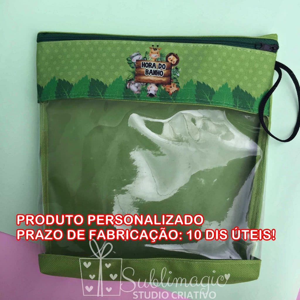 Necessáire higiene hora do banho infantil personalizada