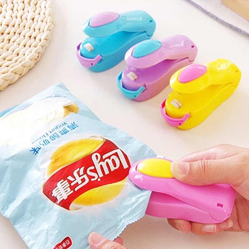 Mini Máquina Portátil Seladora Plástico Pilha Para Cozinha