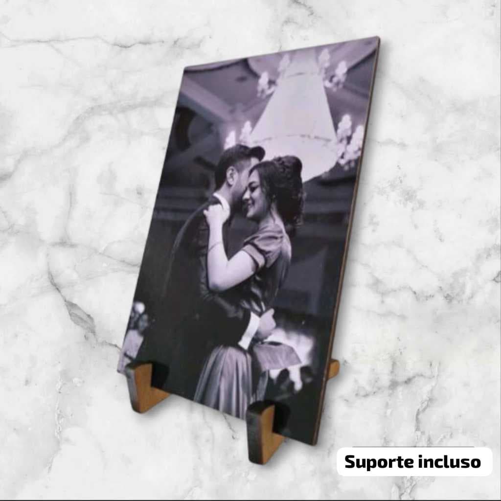 Kit 6 quadrinhos de mesa  personalizado namorados com suporte premium