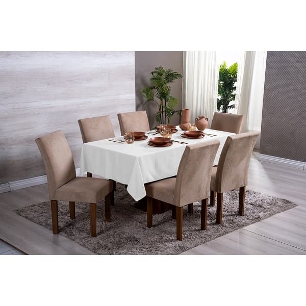Toalha De Mesa Retangular 6 Lugares 2,20 X 1,40