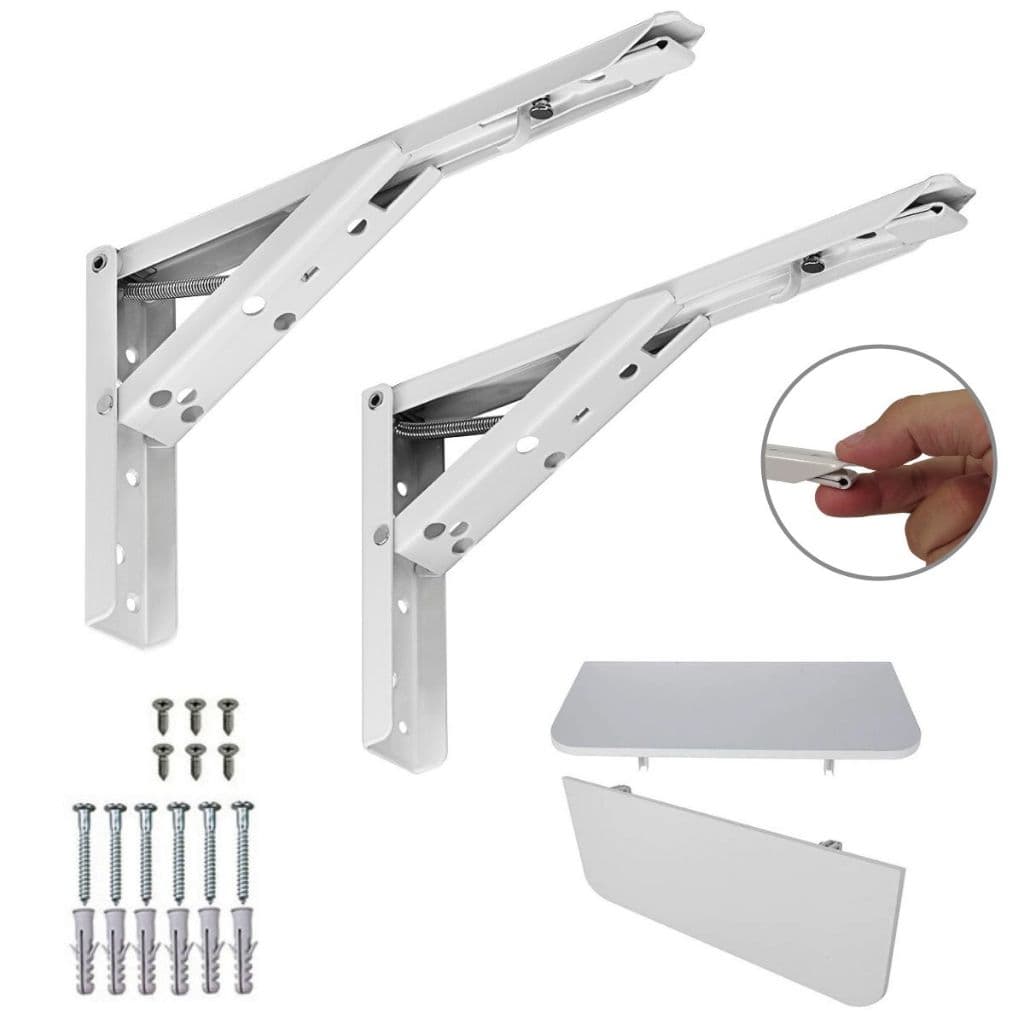 Kit 2 Suporte Mão Francesa Cantoneira Mesa Dobrável Reforçada 30cm