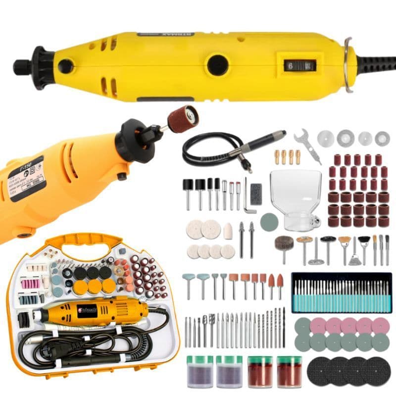 Micro Retífica 500W Nakasaki Profissional  - Kit Super Completo multifunções