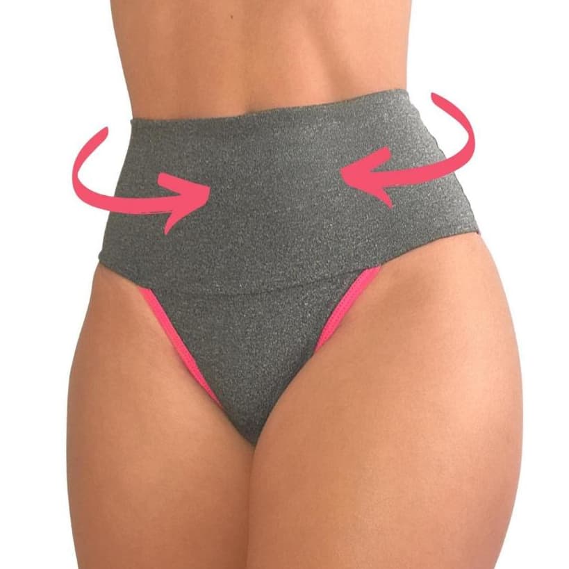 Calcinha Cós Alto Kit 3 Calcinha Modeladora Calcinha Cinta Alta Compressão Abdominal Segura Barriga