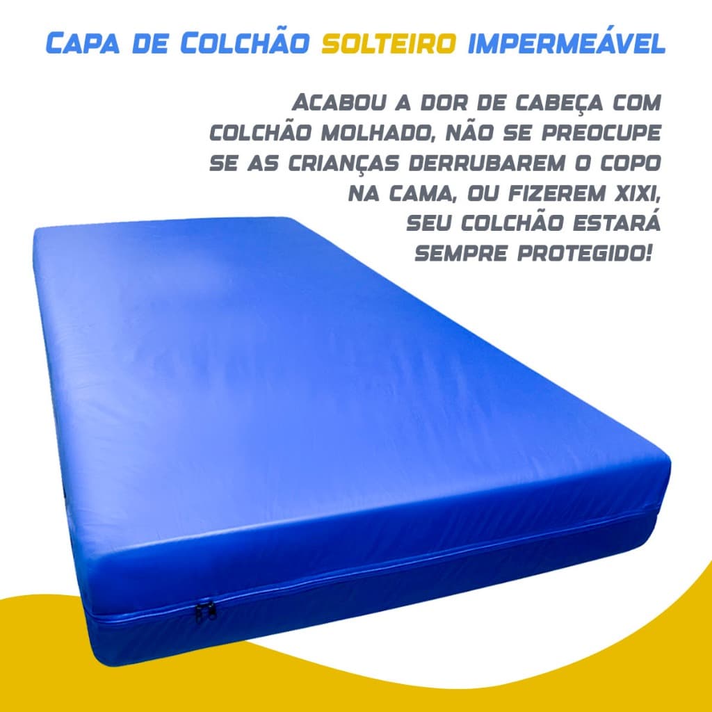 Capa de Colchão Solteiro Impermeável Napa emborrachada Promoção