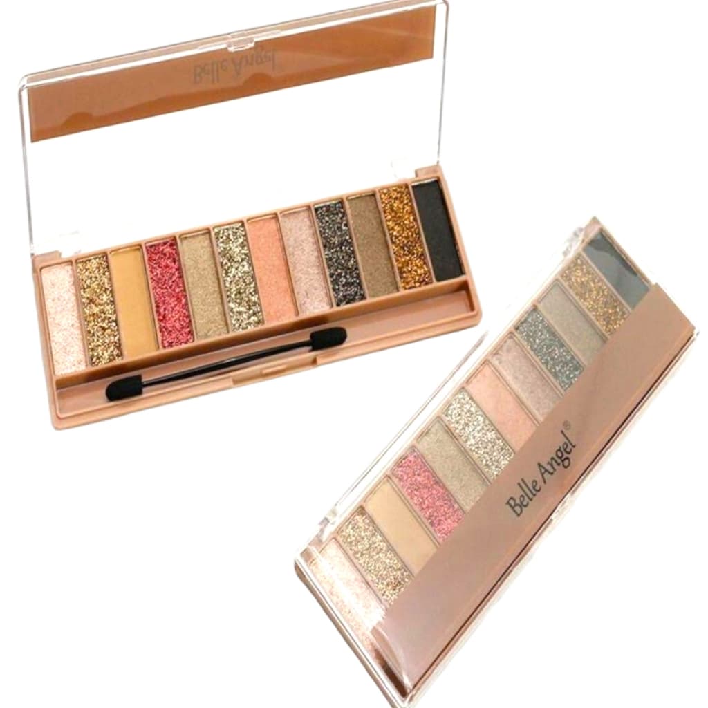 Paleta De Sombra e Glitter 12 Cores Belle Angel
