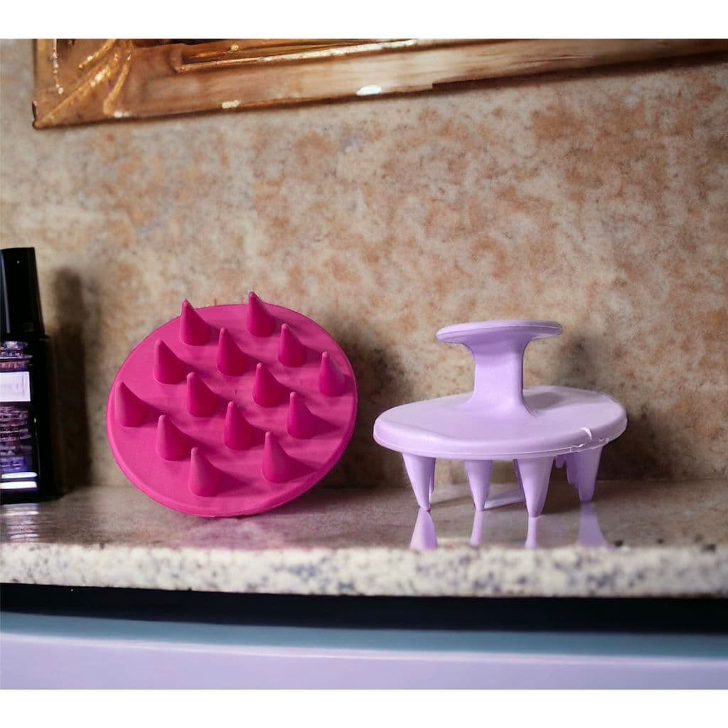 Escova Massageadora De Silicone Couro Cabeludo Anti-Deslizante