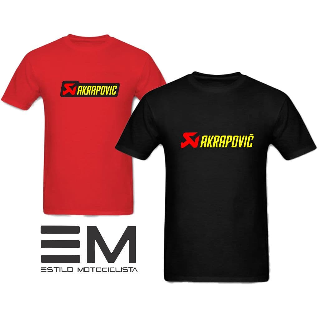Camiseta Akrapovic Moto escapamento Motociclista masculino e feminino.