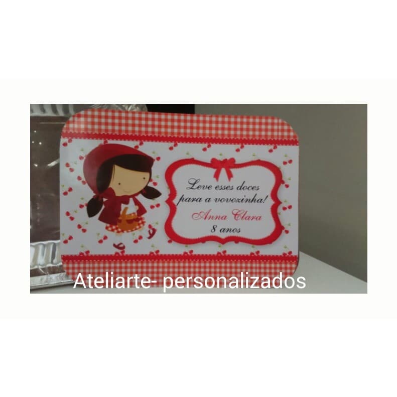 MARMITINHA PERSONALIZADO CHAPEUZINHO VERMELHO