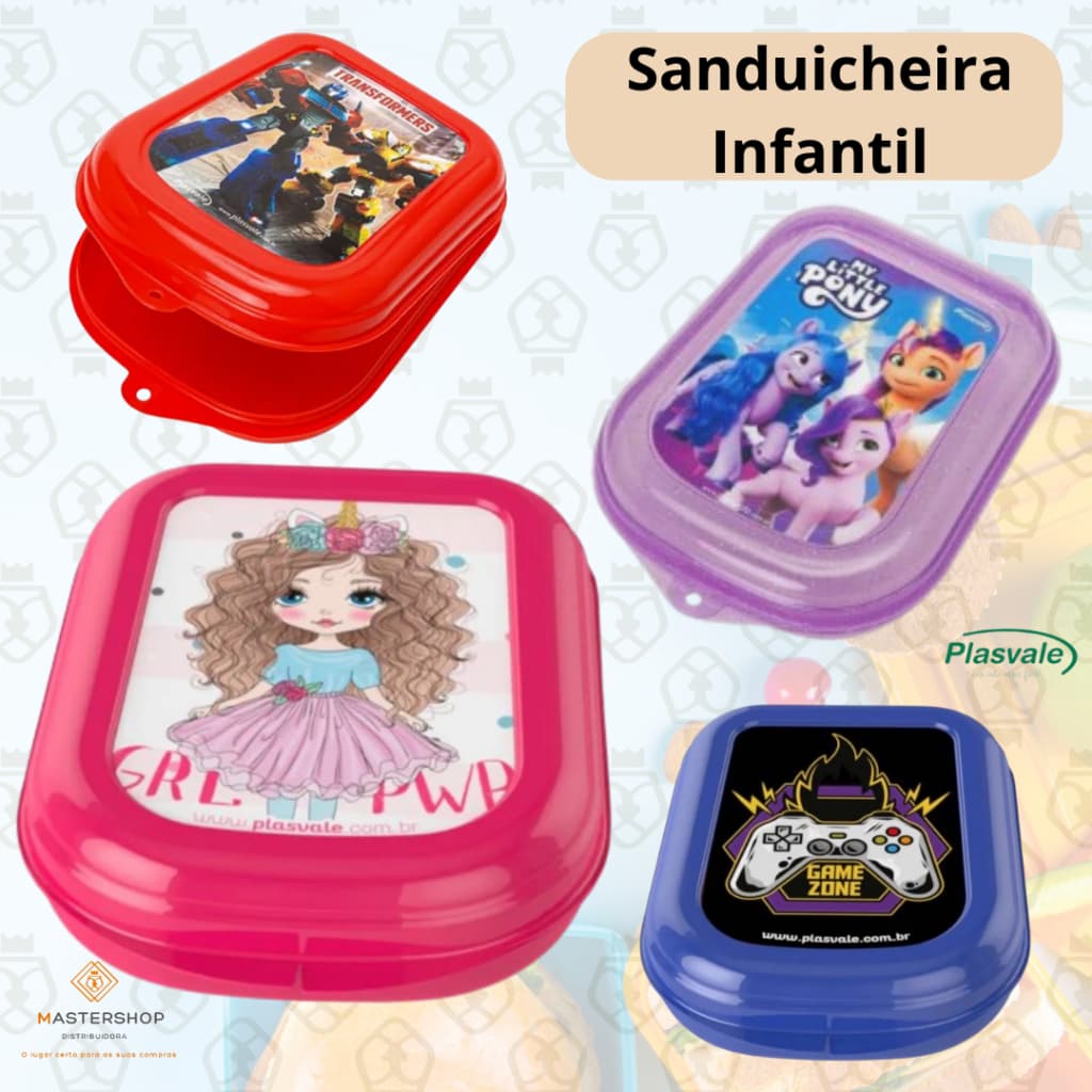 Sanduicheira Infantil_Porta Lanche_Porta Pão_Plasvale