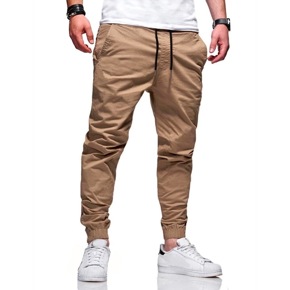 Calças Jogger Jeans Camuflada Masculina Com Punho Elástico