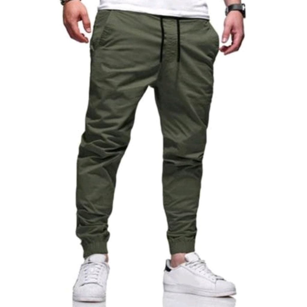 Calças Jogger Jeans Camuflada Masculina Com Punho Elástico