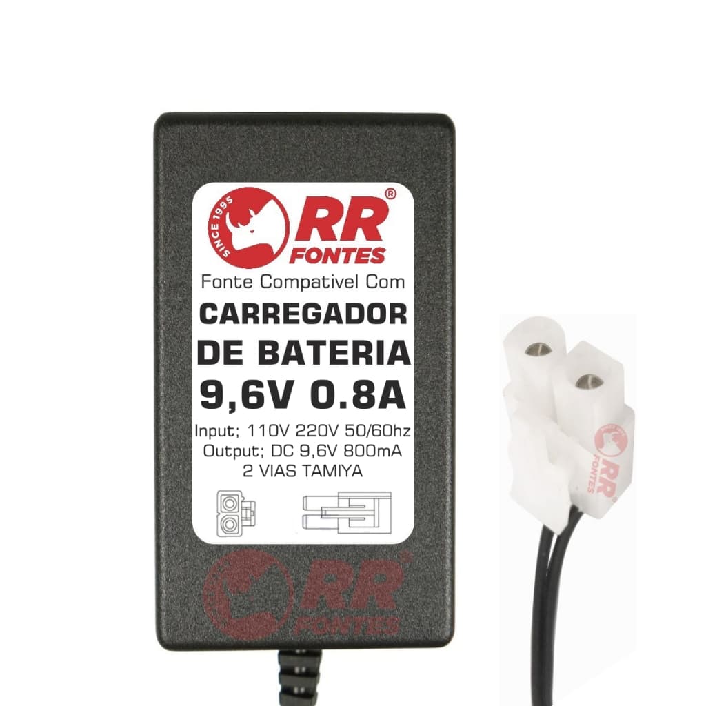 Fonte Carregador DC9,6v Para Baterias Airsoft Bivolt Nimh Nicd