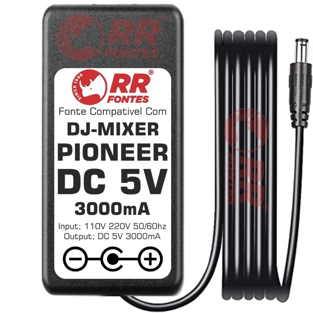 Fonte Carregador DC  5v 3a Pioneer Dj Mixer Ddj-sx Controladora