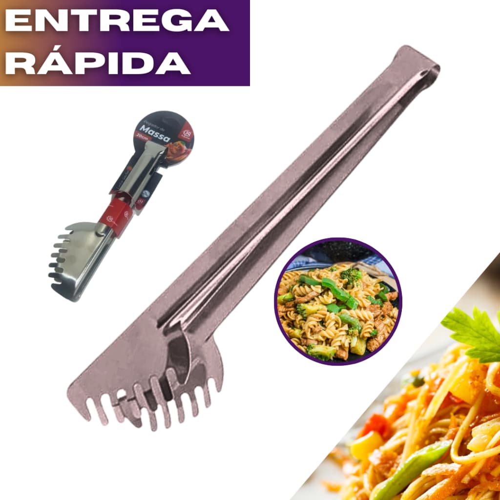 Pegador de Massa de Inox para Massas Macarrao e Outro de Qualidade para uso Profissional e Domestico Resistente