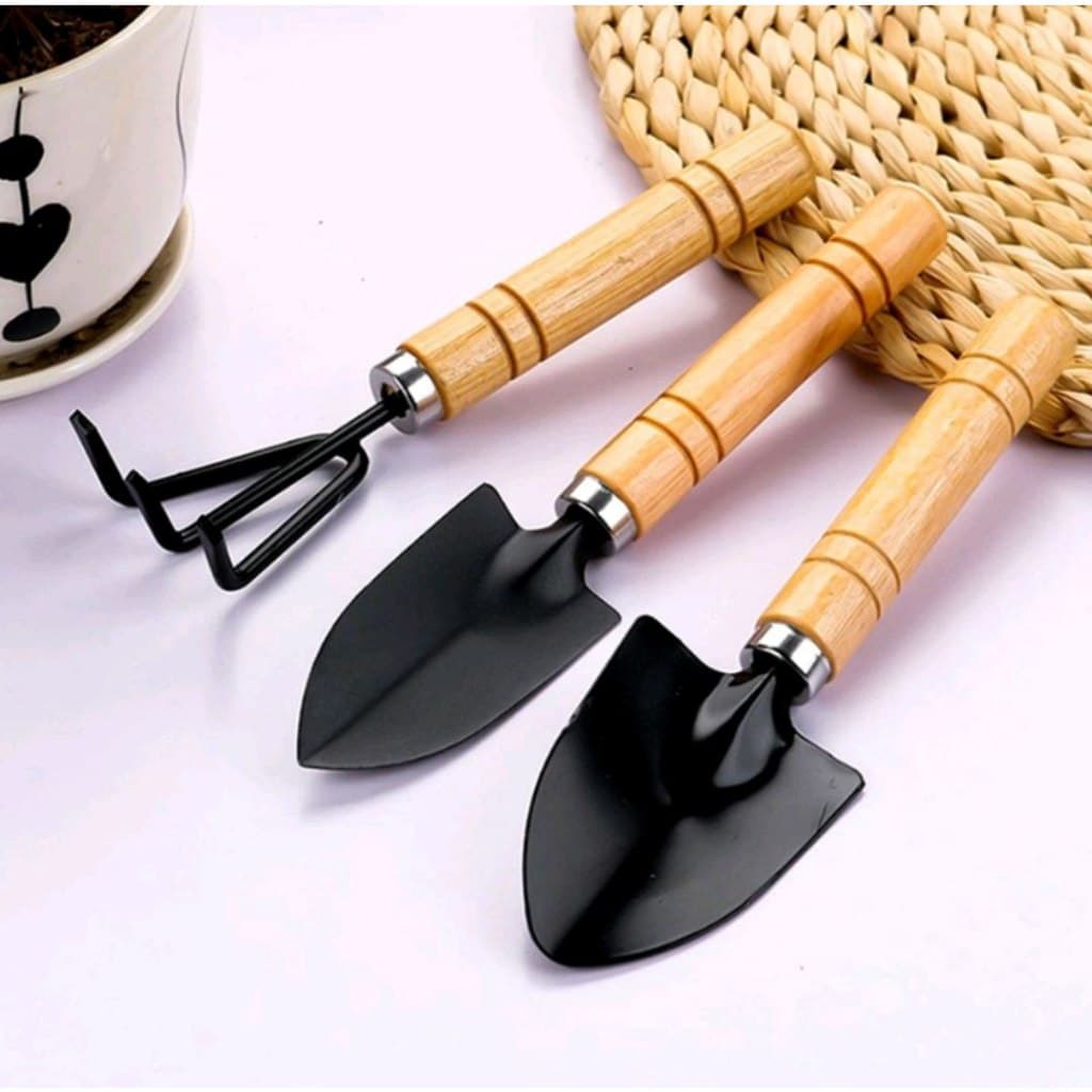 Conjunto Ferramentas Jardinagem kit 3 Pçs Horta em Casa