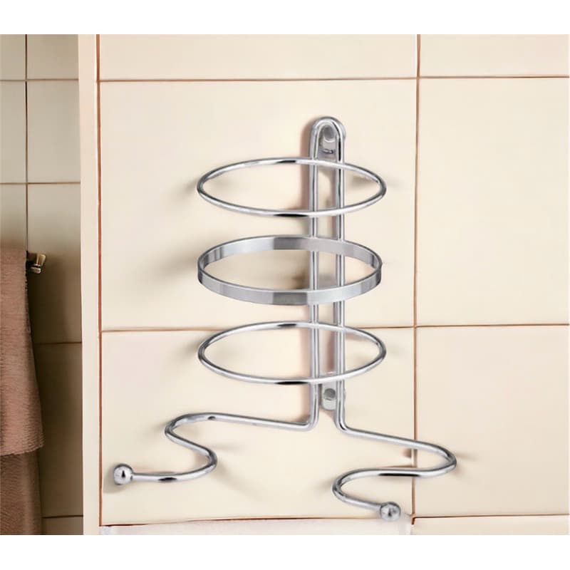 Suporte De Secador De Cabelo Inox Resistente Banheiro