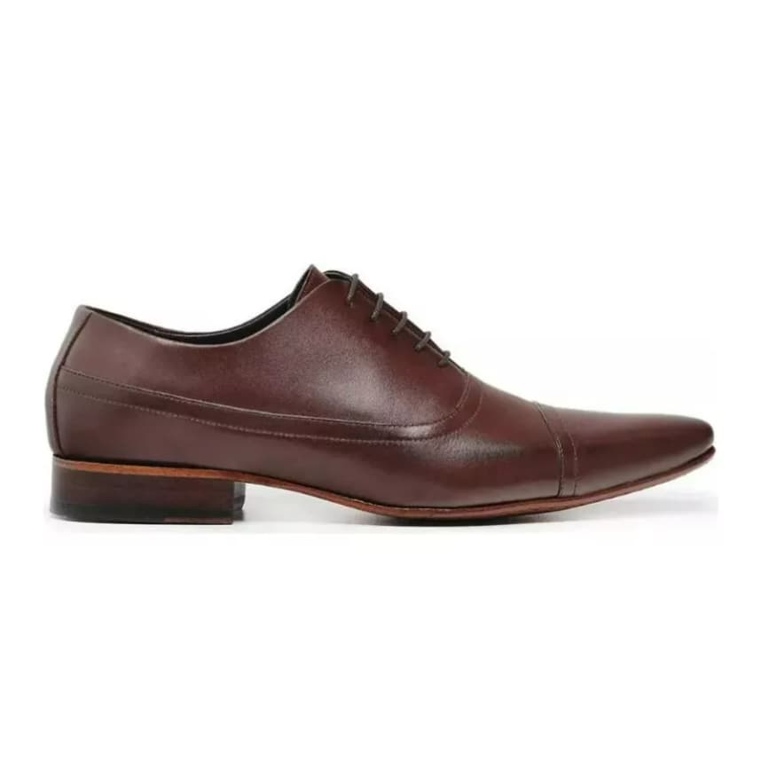 Sapato Oxford Social Em Couro Cor marrom Classico 1311