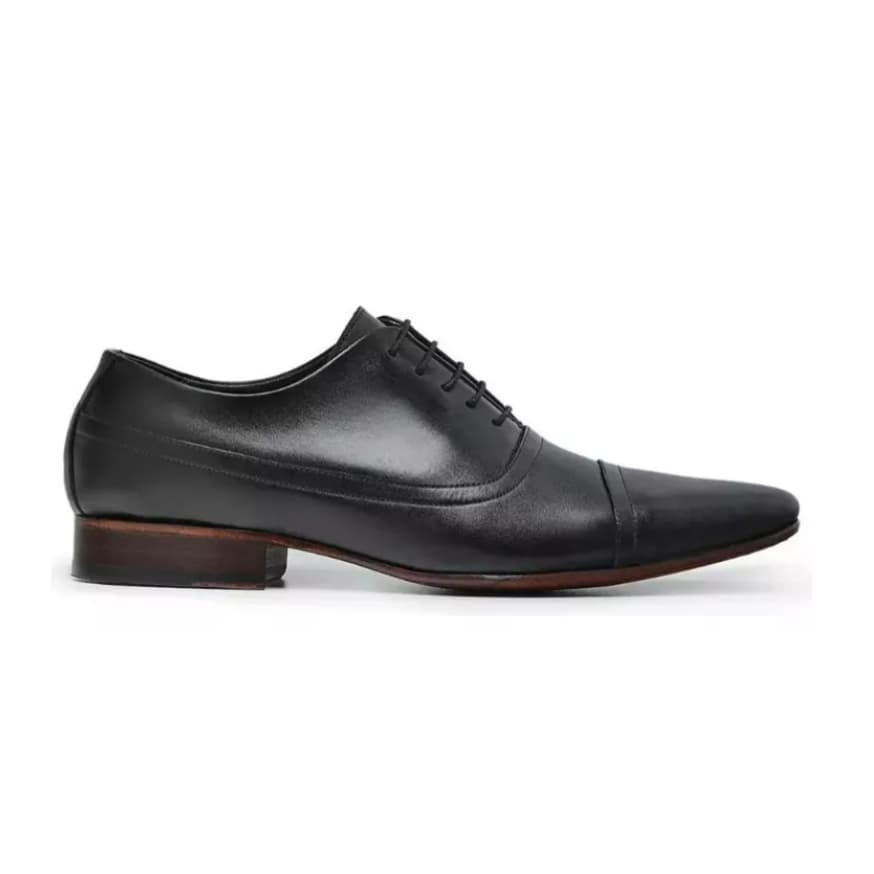 Sapato Oxford Social Em Couro Cor Caramelo Classico 1311