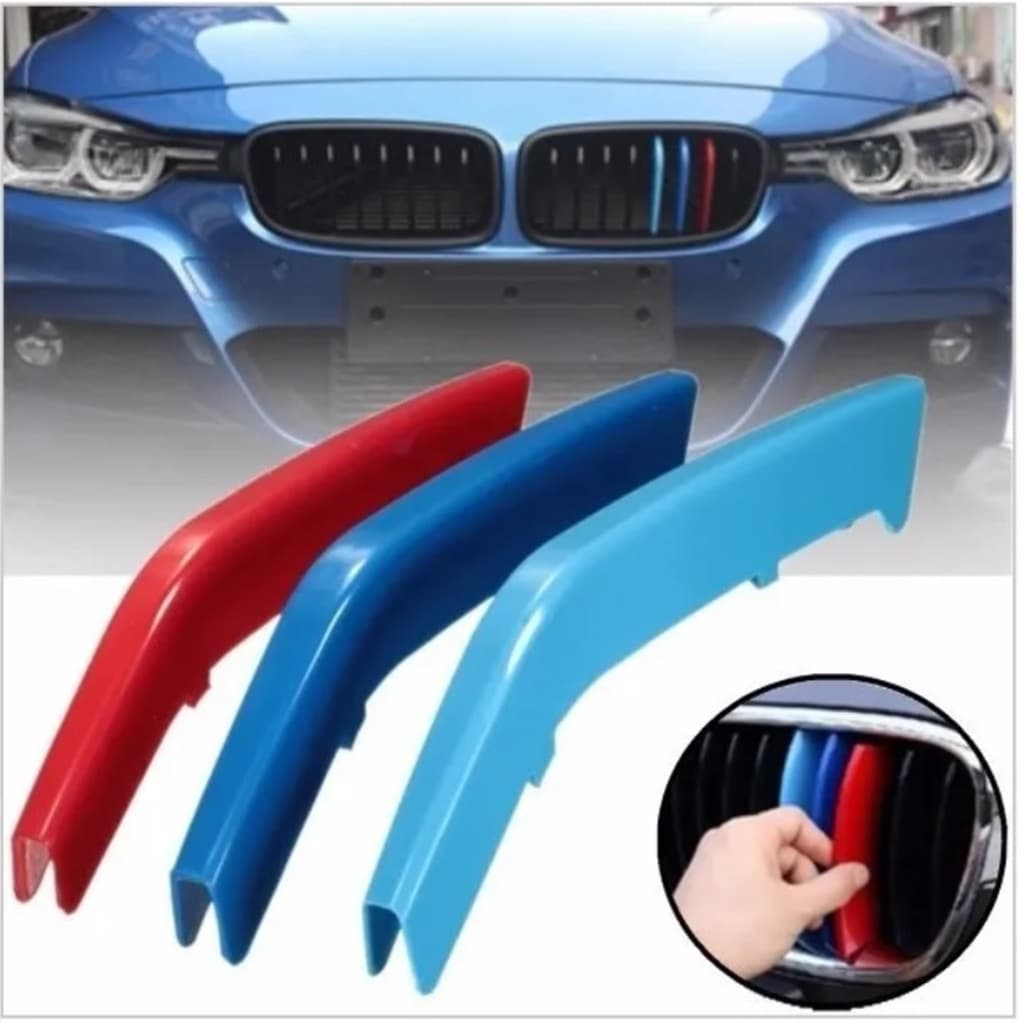 Capa da grade Compativel com BMW Capa Grade 320i 328i 335i Emblema M - 8 aletas