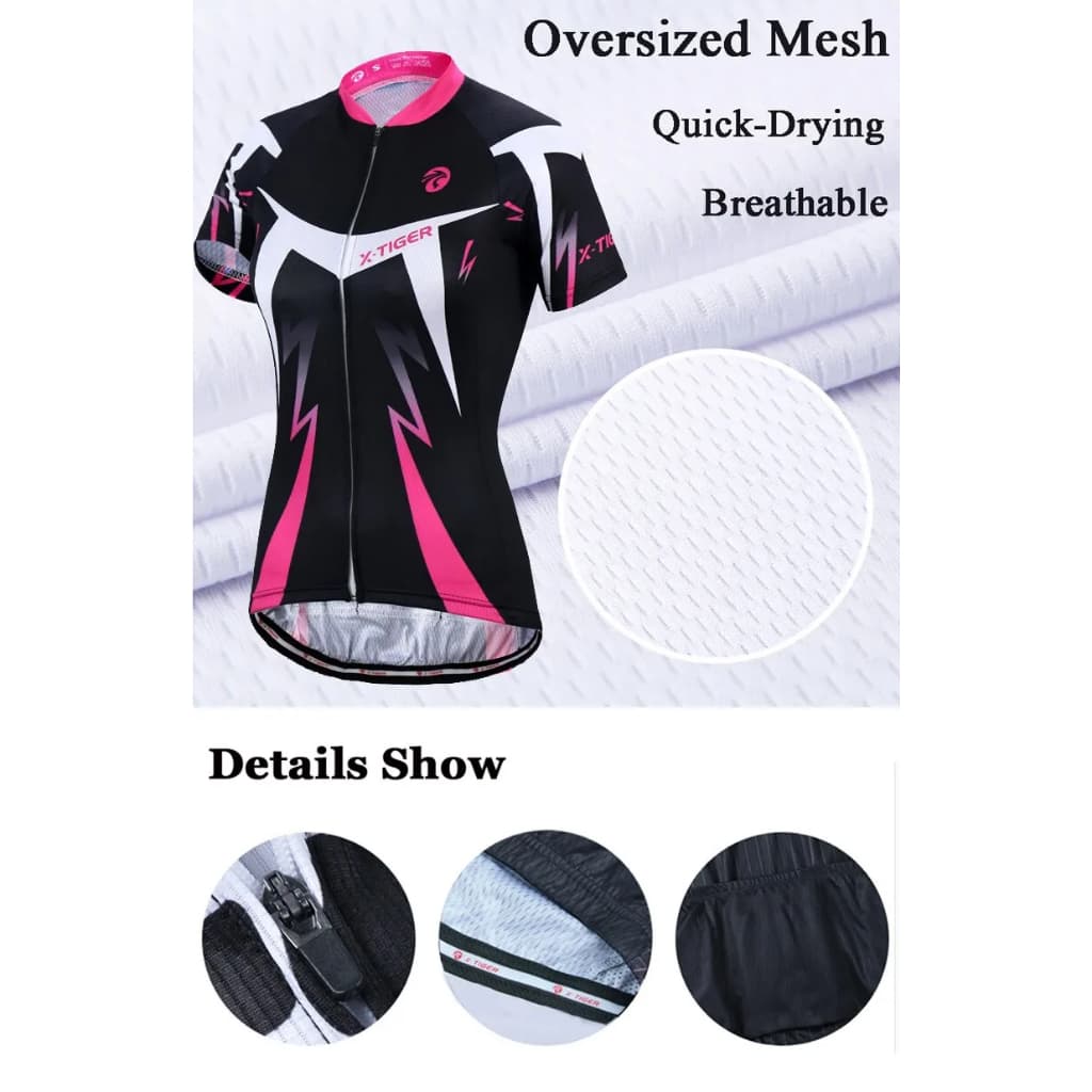 Camisa ciclismo X-TIGER feminino anti-UV secagem rápida original alta qualidade tamanho G