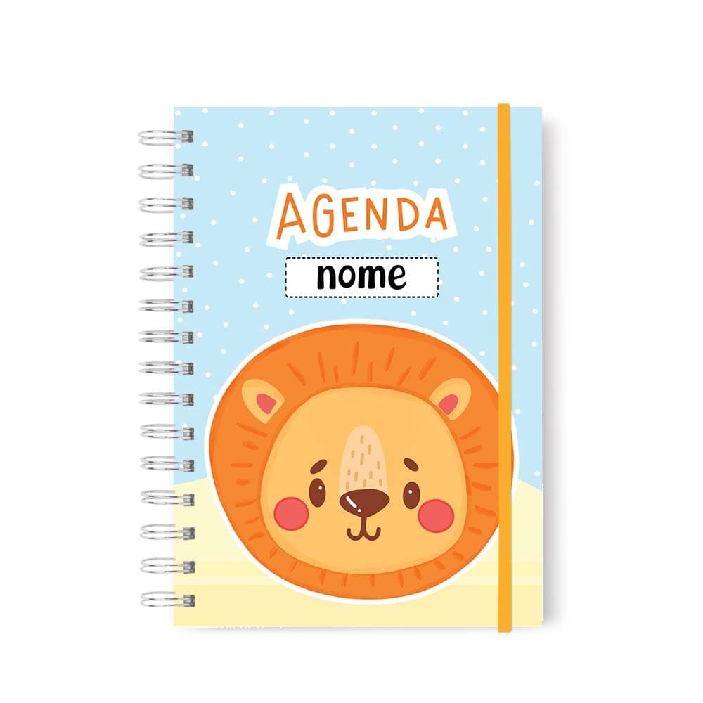 Agenda Infantil Creche Menino Personalizada Com Nome Da Criança Capa dura elástico
