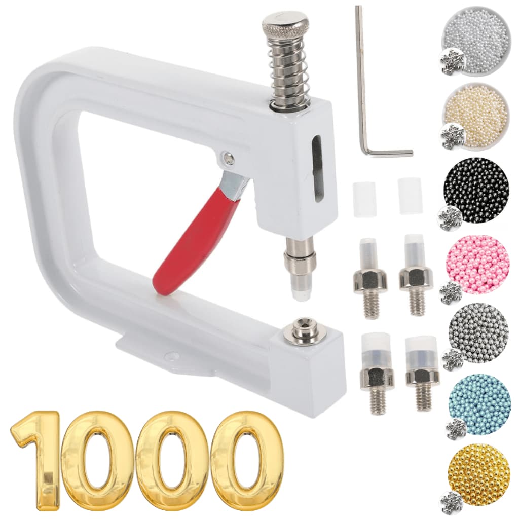 Alicate para Aplicar Perolas + 1000 Pérolas e 1000 Rebites