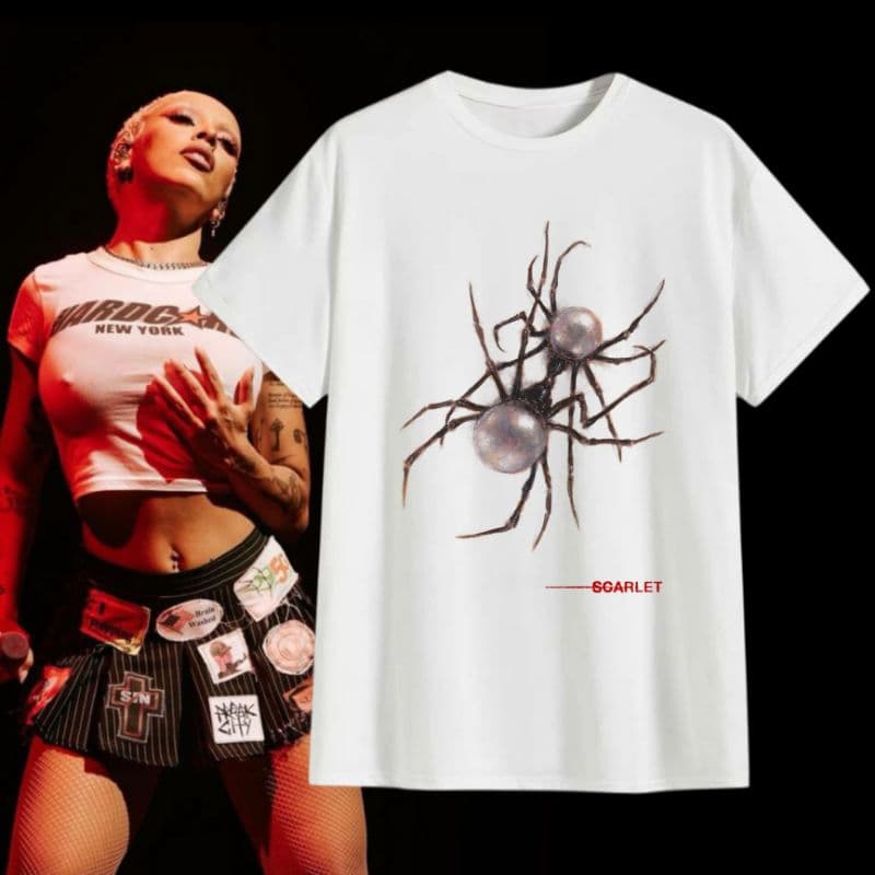 Camiseta Doja Cat Álbum Scarlet 100% Poliéster