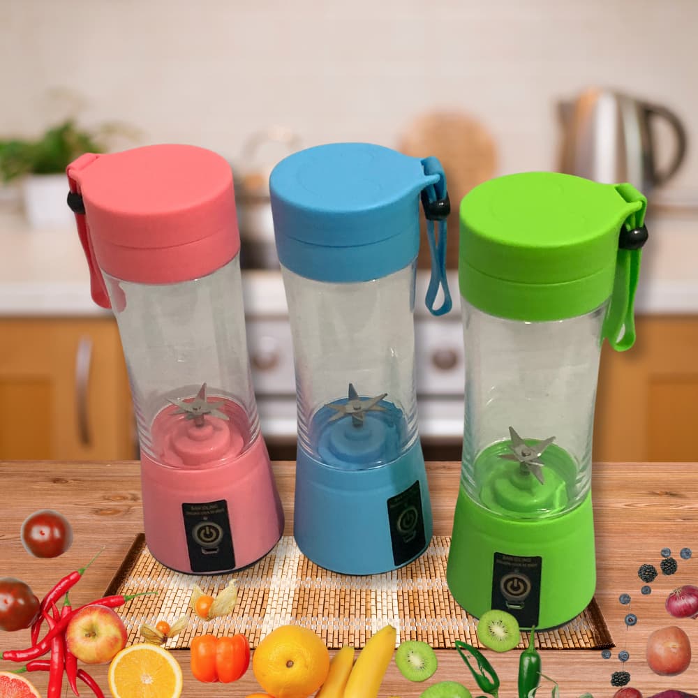 Mini Liquidificador Portátil 6 Lâminas Copo Shake Juice Para Academia
