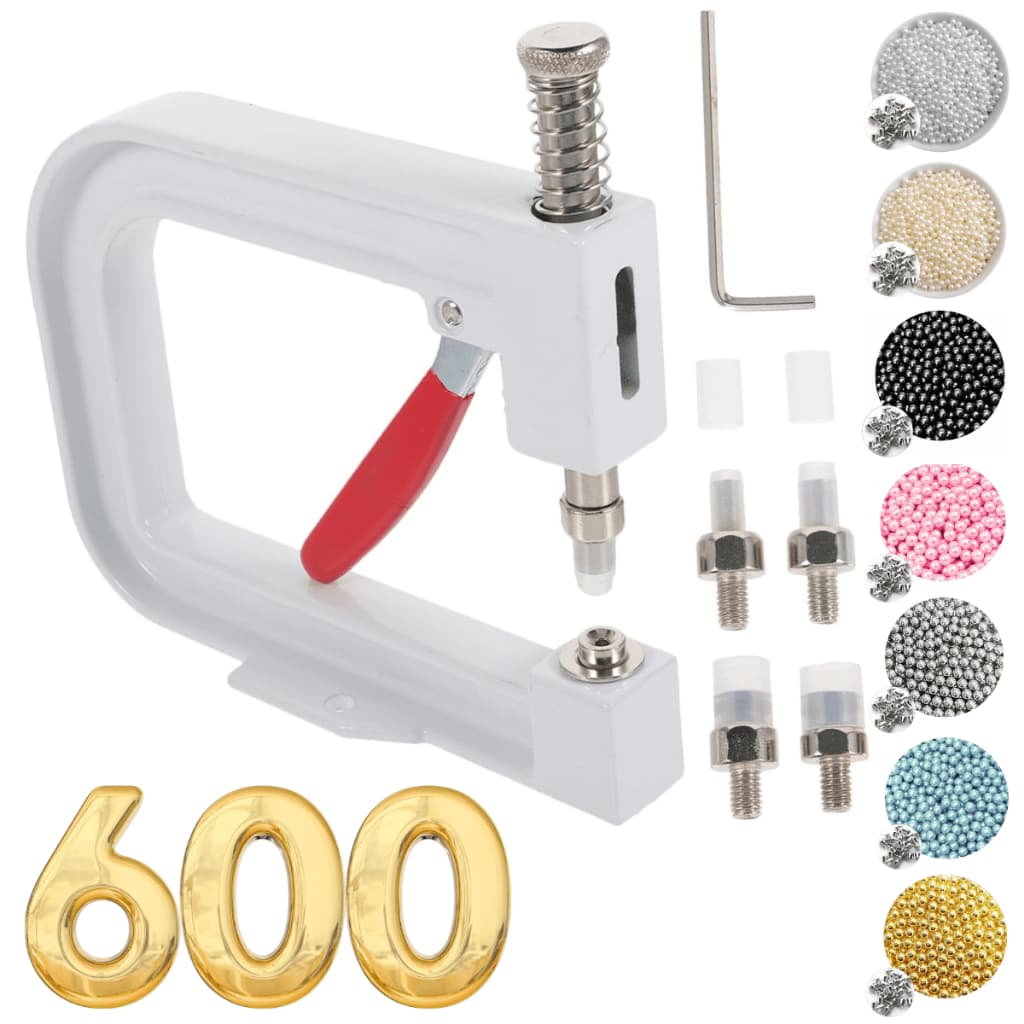 Alicate Aplicador de Perolas + 600 Pérolas e 600 Rebites