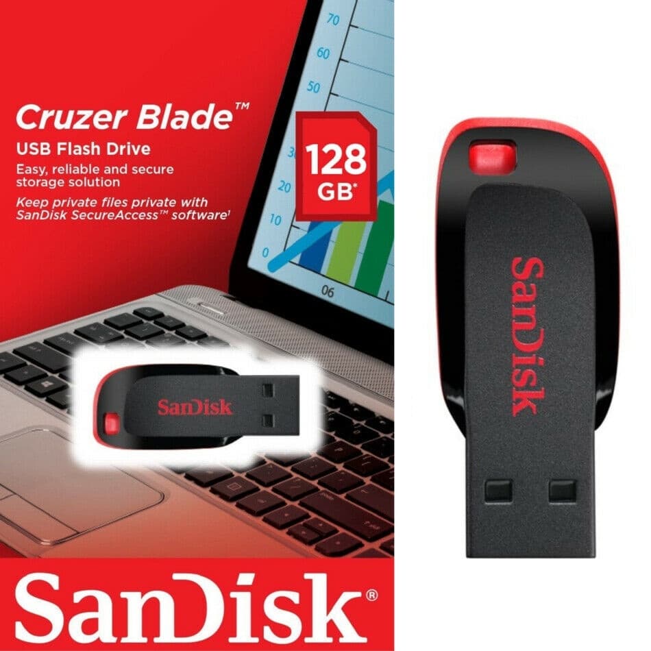 PenDrive Sandisk Cruzer Blade Original 128GB