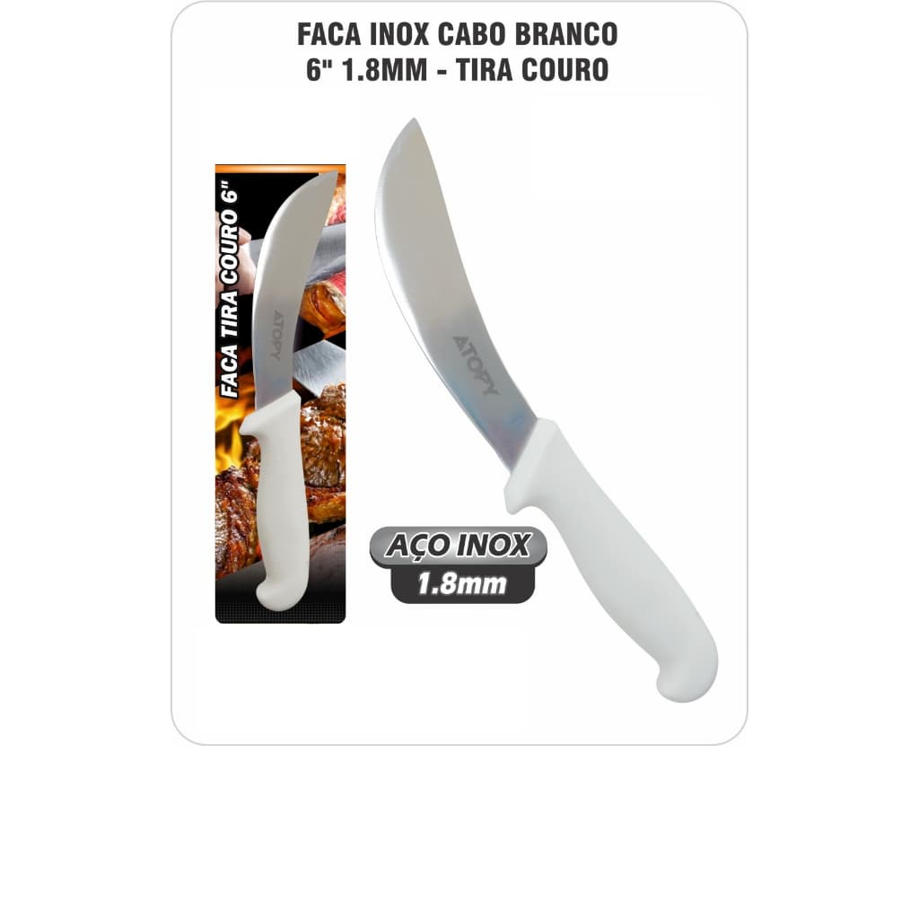 Faca Tira Couro E Sangria Profissional 6polegadas Churrasco Cozinha