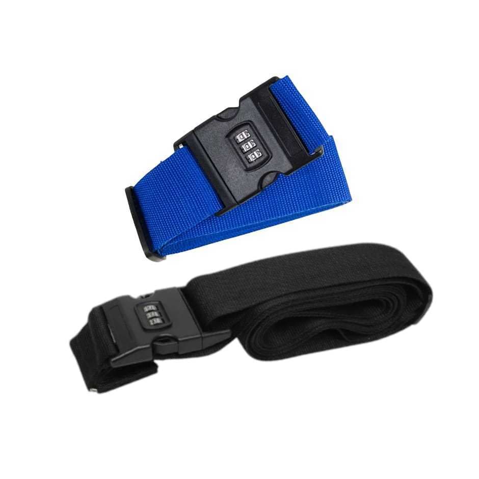 Kit 2 Cinto De Segurança Três Dígitos Fechadura Combinada Para Viagem Bagagem Mala Banda Embalagem Blet Strap Acessórios