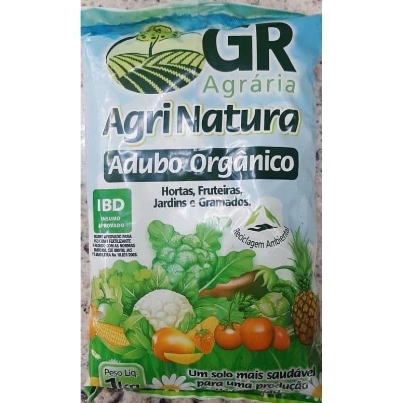 1KG Adubo (Fertilizante Natural) hortas,fruteiras, jardins e gramados