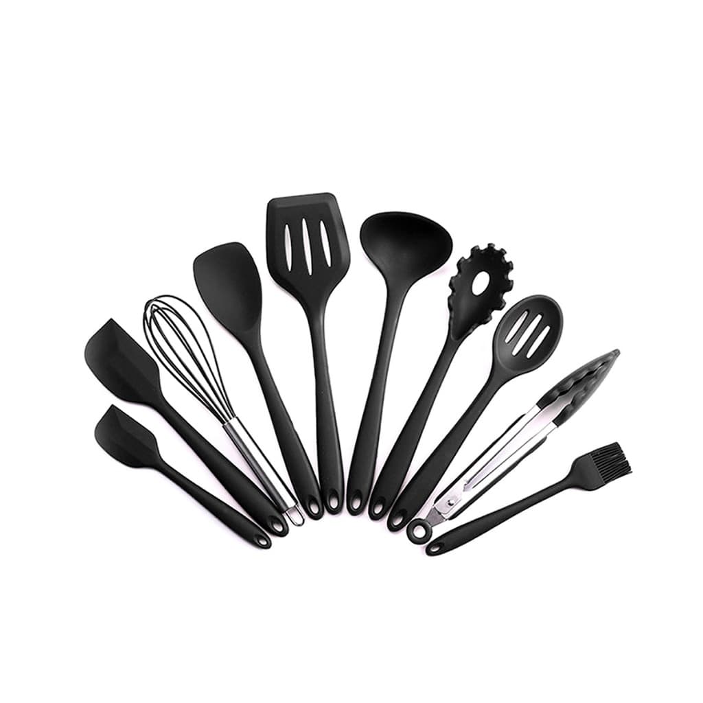 Kit de Espatula Utensílios de Cozinha de Silicone  - 10 peças Jogo Completo para Cozinha