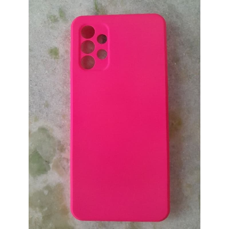 capinha película silicone aveludada Samsung A32 5g rosa pink