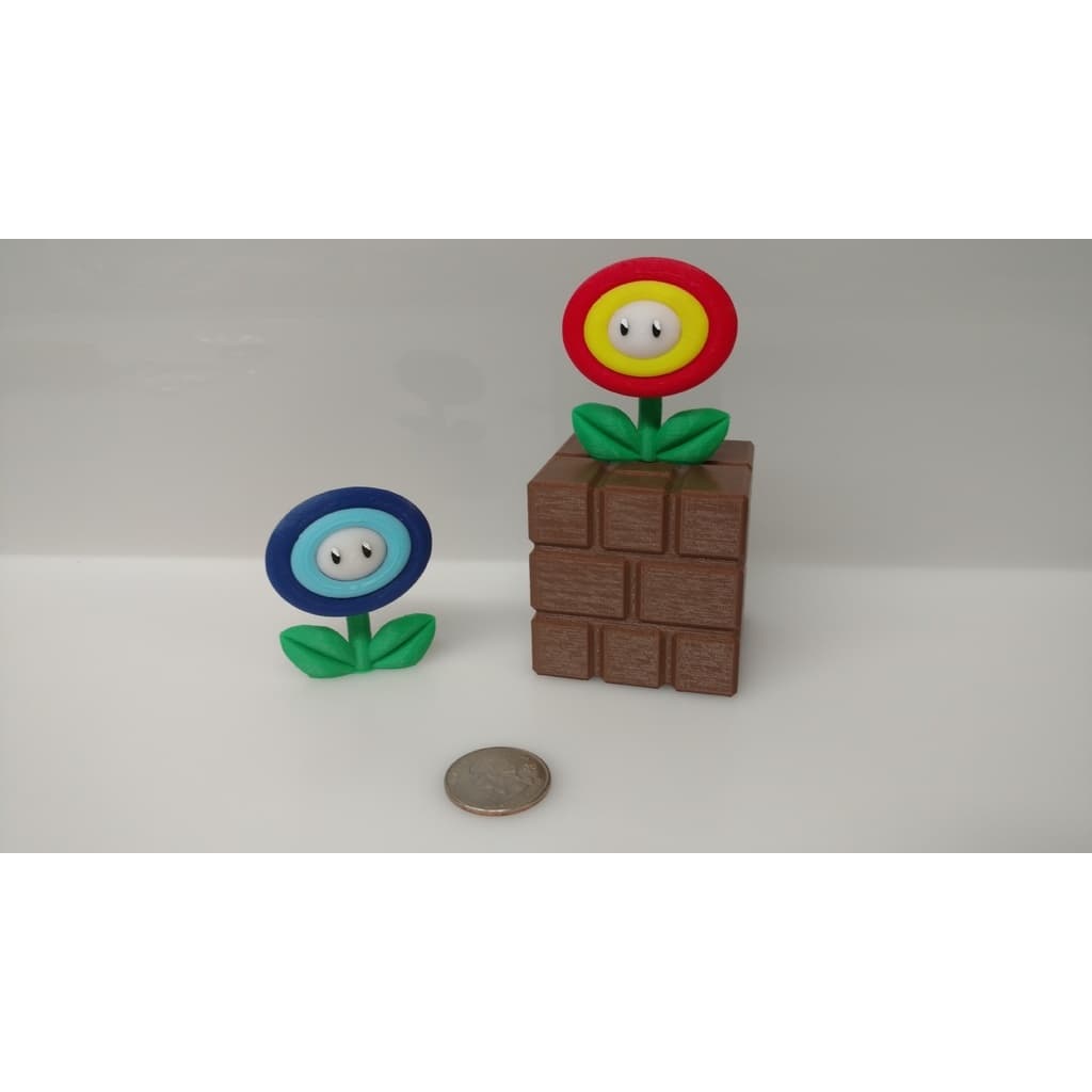 Flor de Fogo ou Flor de Gelo - Super Mario Bros - Impressão 3D